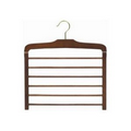 Wooden Specialty Multi-Pant Hanger - Walnut & Brass